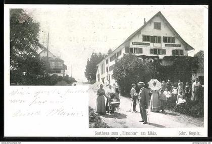 AK Langnau am Albis, Gasthaus Zum Hirschen von Eduard Gugolz-Scheller