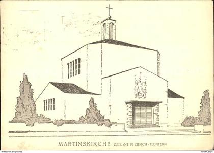 Fluntern Zuerich Martinskirche Zeichnung