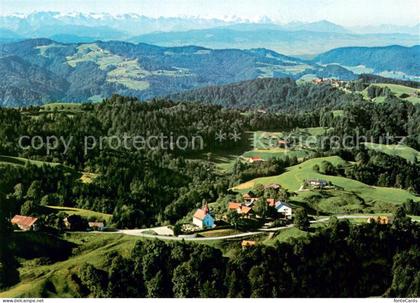 Sternenberg ZH Fliegeraufnahme mit Alpenkette