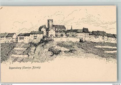 8158 Regensberg Künstlerkarte sign - 13113051