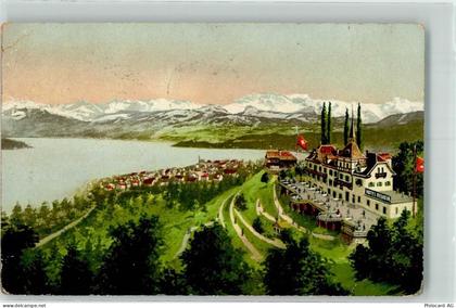 8803 Rüschlikon 1916 Gebrauchsspuren Hotel Belvoir - 39704467