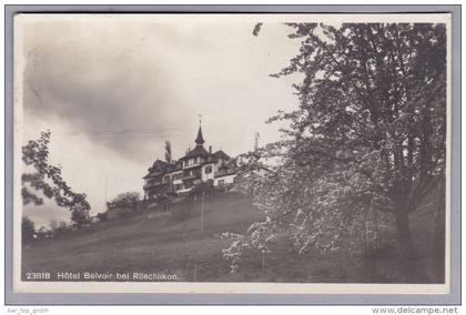 ZH RÜSCHLIKON 1923.1.15. Rüschlikon  HOTEL BELVOIR b. Rüschlikon Foto Wehrli