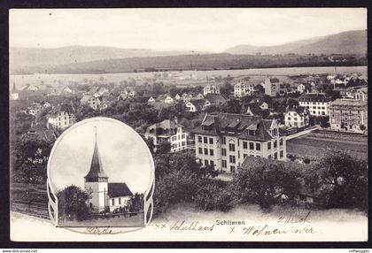 1909 gelaufene AK aus Schlieren. Gestempelt Schlieren.