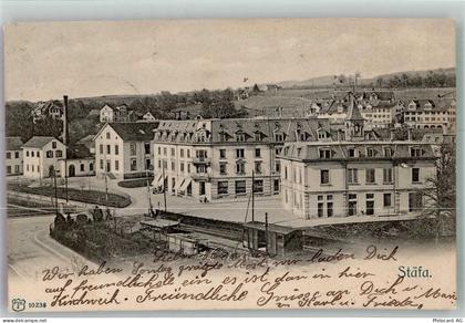 8712 Stäfa 1904 Foto AK Eisenbahn- Übergang - 13596464