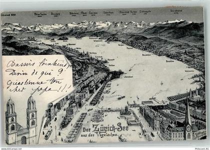 Zürichsee 1906 - Vogelschau - 39407809