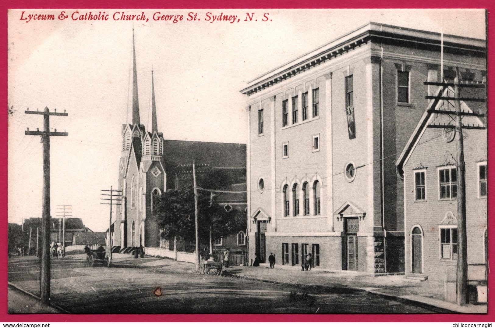 Sydney - Lyceum and Catholic Church - George St. Sydney - Animée - N.S.