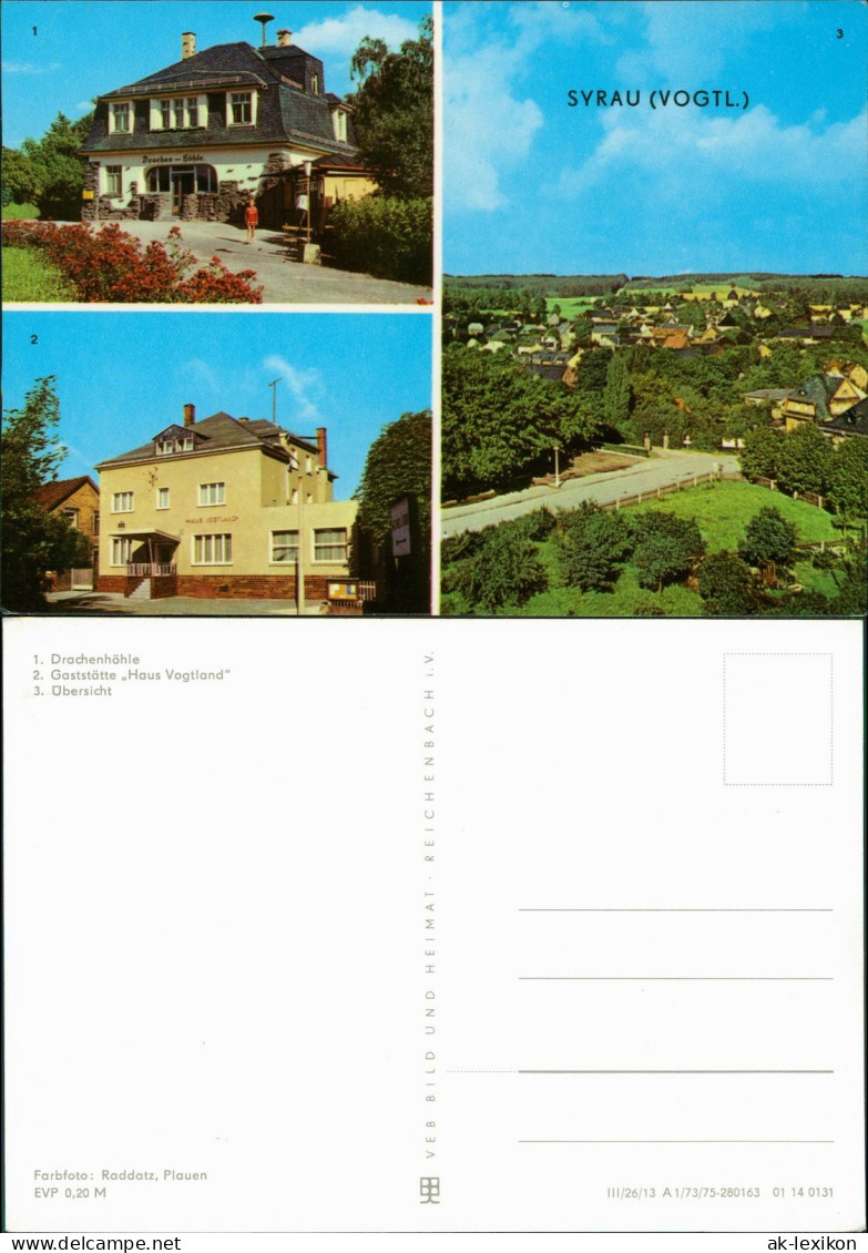 Syrau (Vogtland) Drachenhöle, Gaststätte "Haus Vogtland", Übersicht 1975
