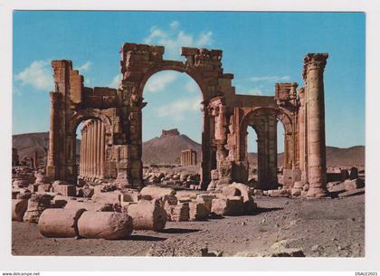 Syria Syrien Syrie Siria Palmyra Palmyre Tripylon Ancient Ruins View Vintage Photo Postcard RPPc CPA (60087)