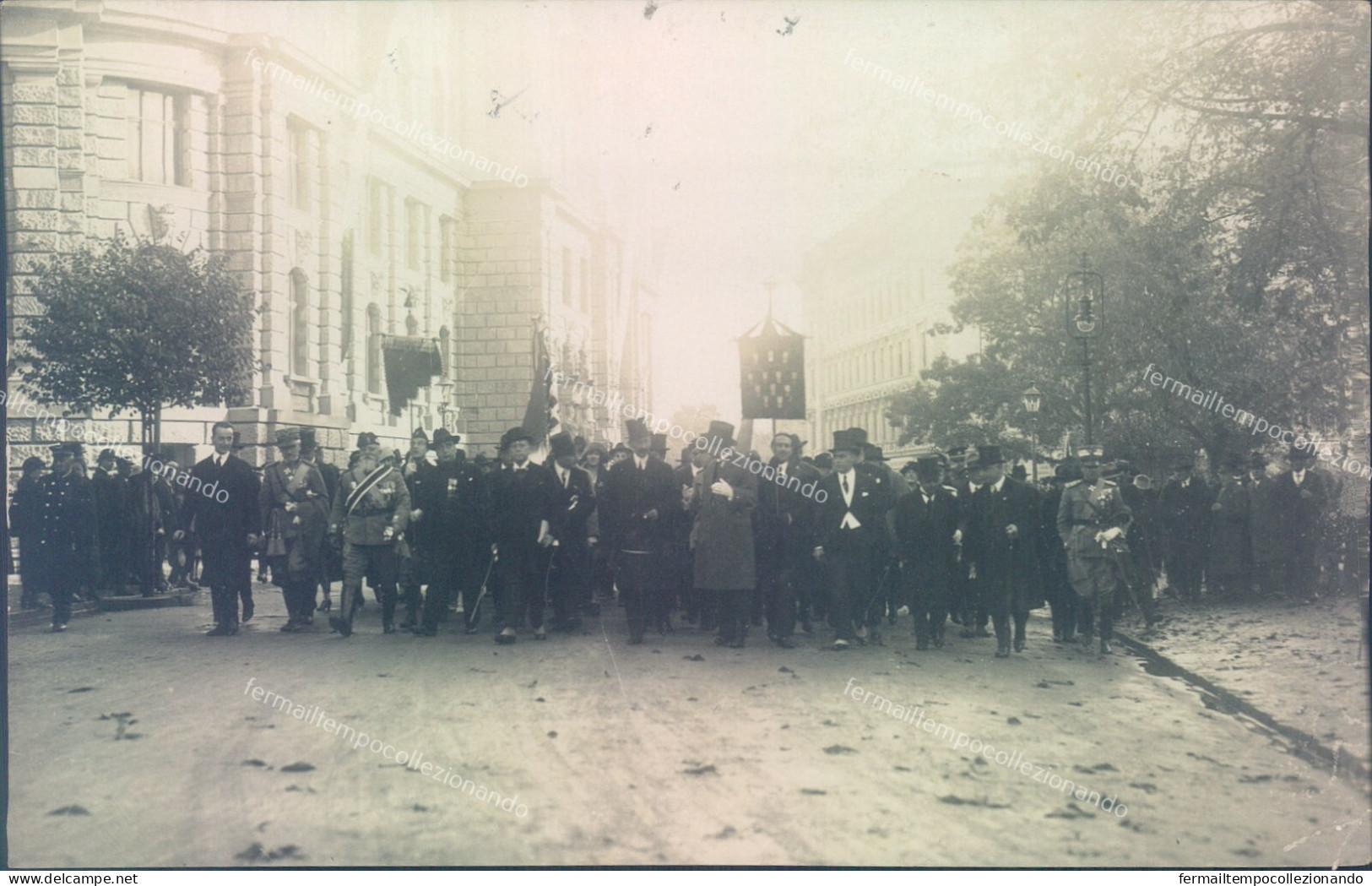 t488 cartolina fotografica brno repubblica ceca inaugurazione monumento militari