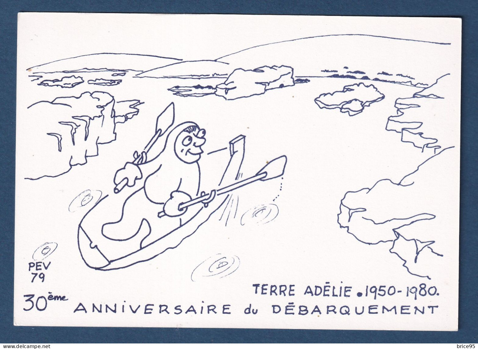 TAAF - Carte Officiel - 30 ème Anniversaire du débarquement - Terre Adélie - PEV - 1979