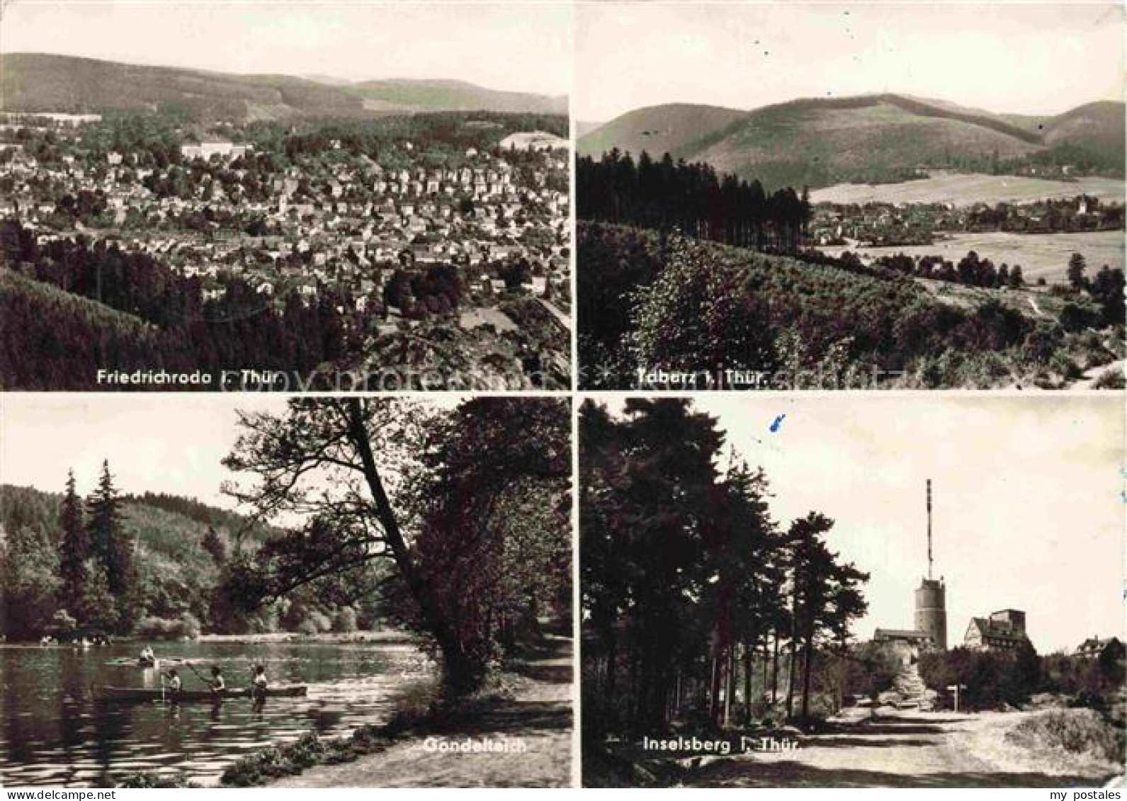 Tabarz Bad Tabarz Thueringen Gondelteich Inselsberg Friedrichroda See Badende Se