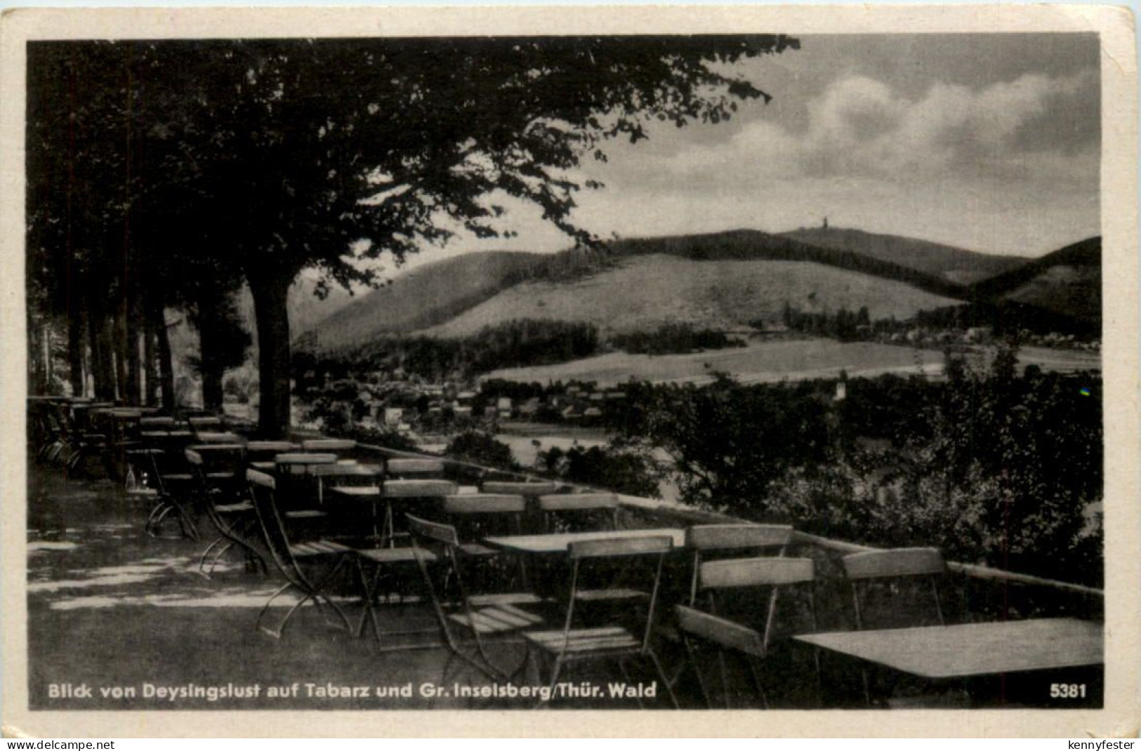 Tabarz, Blick von Deysingslust auf Tabarz und G. Inselsberg