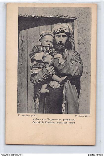Tajikistan - Uzbek from Khujand and his son - Publ. St. St. Evgheni - Red Cross