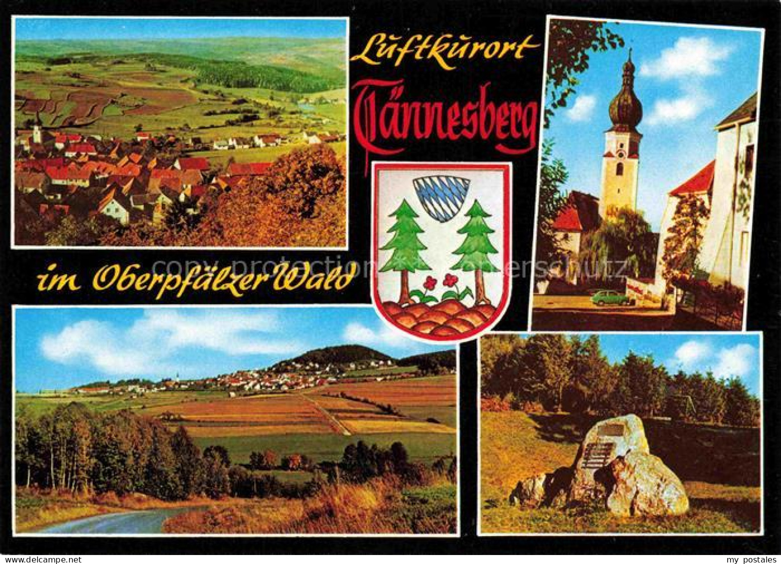 Taennesberg Neustadt Waldnaab Bayern Panorama Luftkurort Kirche Gedenkstein