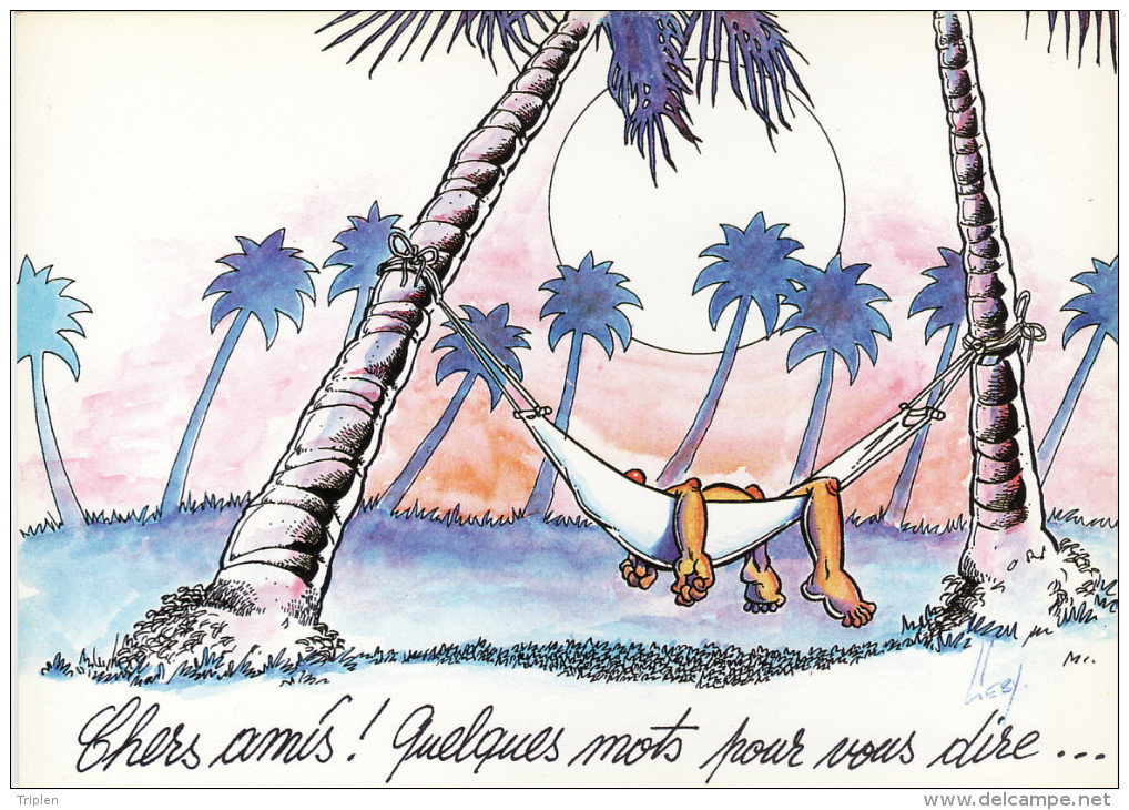 Tahiti - Humour - Série Sourire - Chers amis! Quelques mots pour vous dire... - Lieby