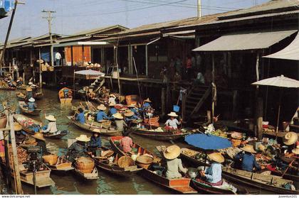 CPSM Thaïland-Floating market-Timbre     L4647