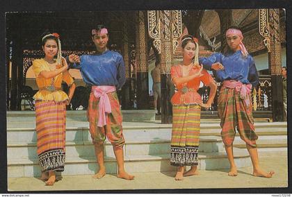 Thailand The Phen dance postcard used 1974