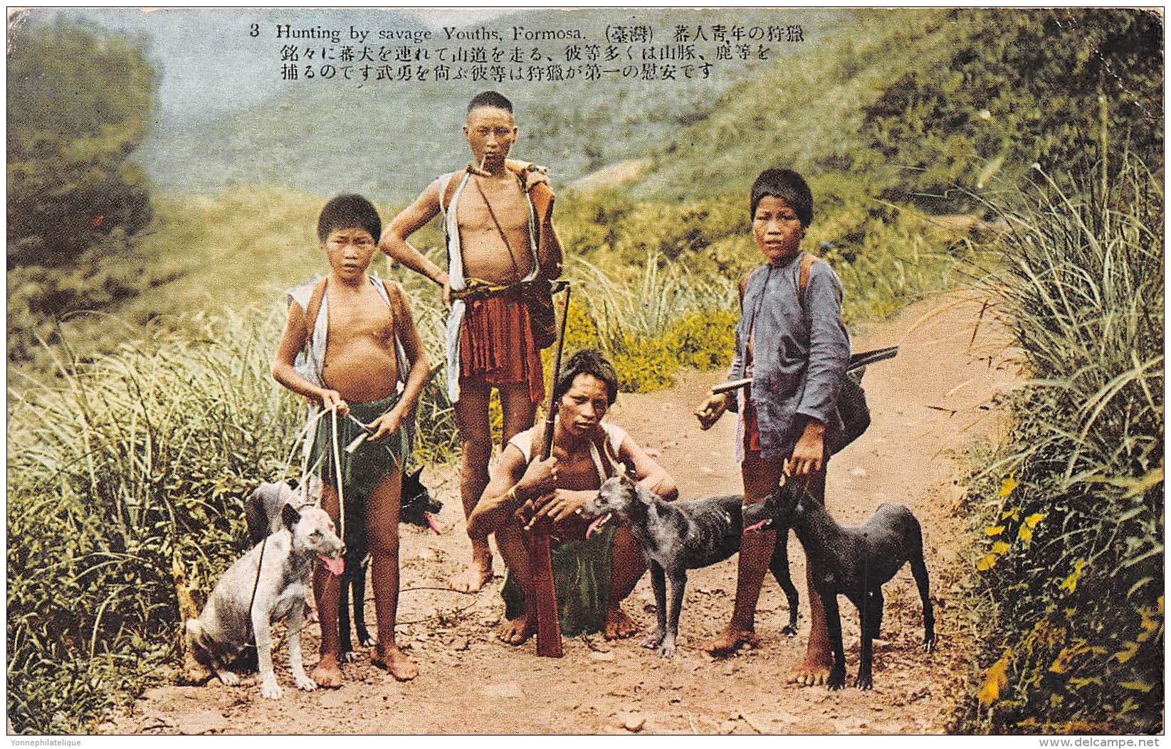 TAIWAN / Hunting by savage Youths - Formosa