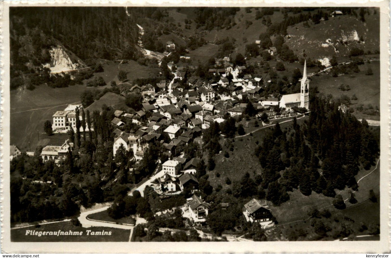 Tamins Fliegeraufnahme