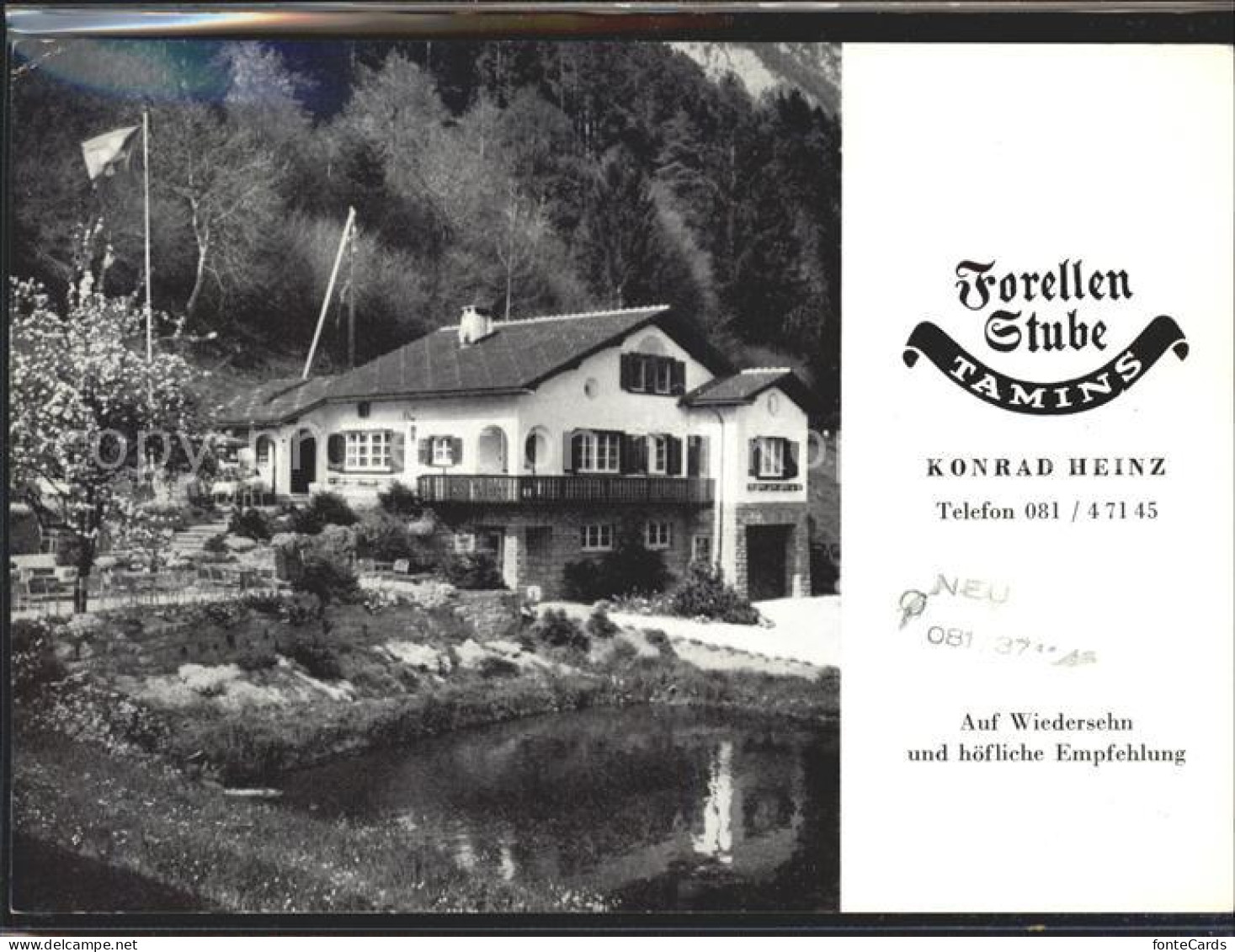 Tamins Forellenstube Restaurant Konrad Heinz