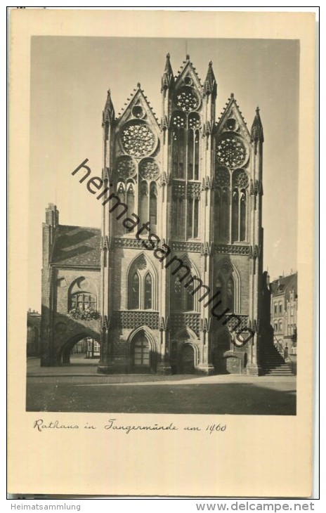 Tangermünde - Rathaus um 1460 - Foto-Ansichtskarte 50er Jahre - Verlag Rudolf Lambeck Dahlewitz