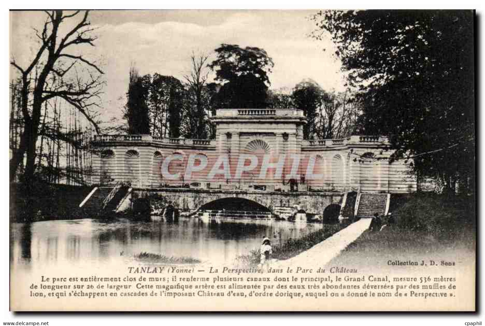 Tanlay CPA la perspective dans le parc du chateau