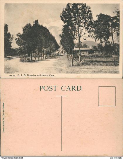 Postcard Arusha Meru View. Tansania Deutsch-Ostafrika Kolonie 1920