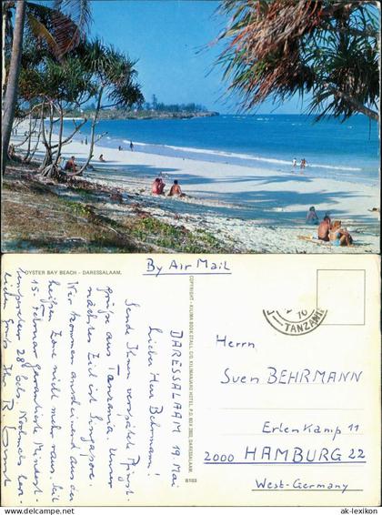 Postcard Daressalam OYSTER BAY BEACH DARESSALAAM 1970