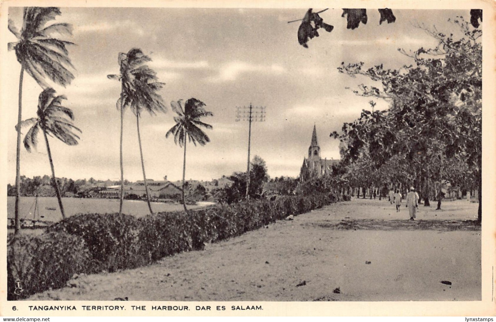 Tanzania Tanganyika Territory Harbour Dar es Salaam vintage postcard