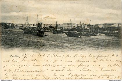 Zanzibar postcard 1905 to Natal