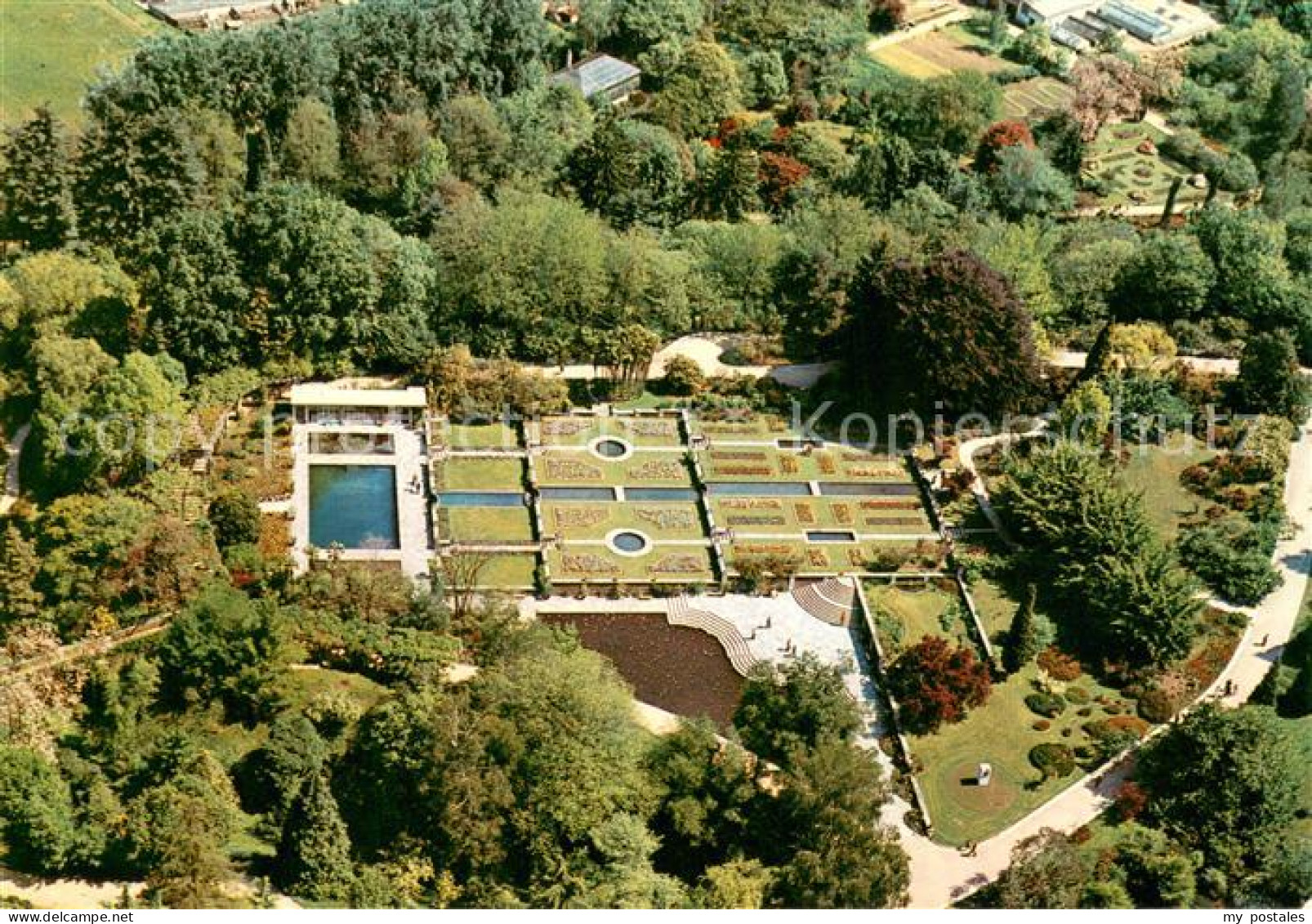 Taranto Villa Taranto veduta aerea dei giardini