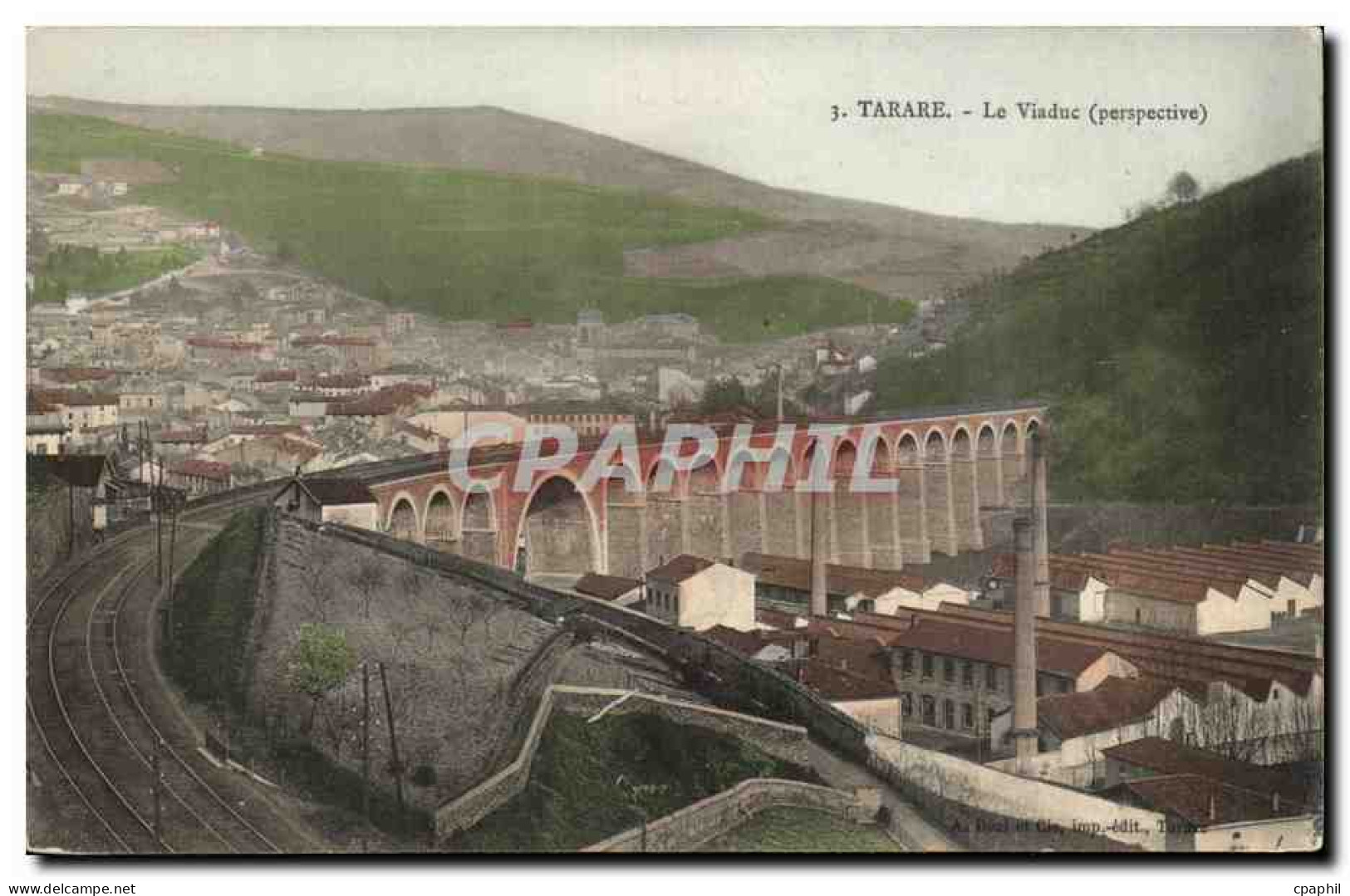 Tarare CPA le viaduc (perspective)