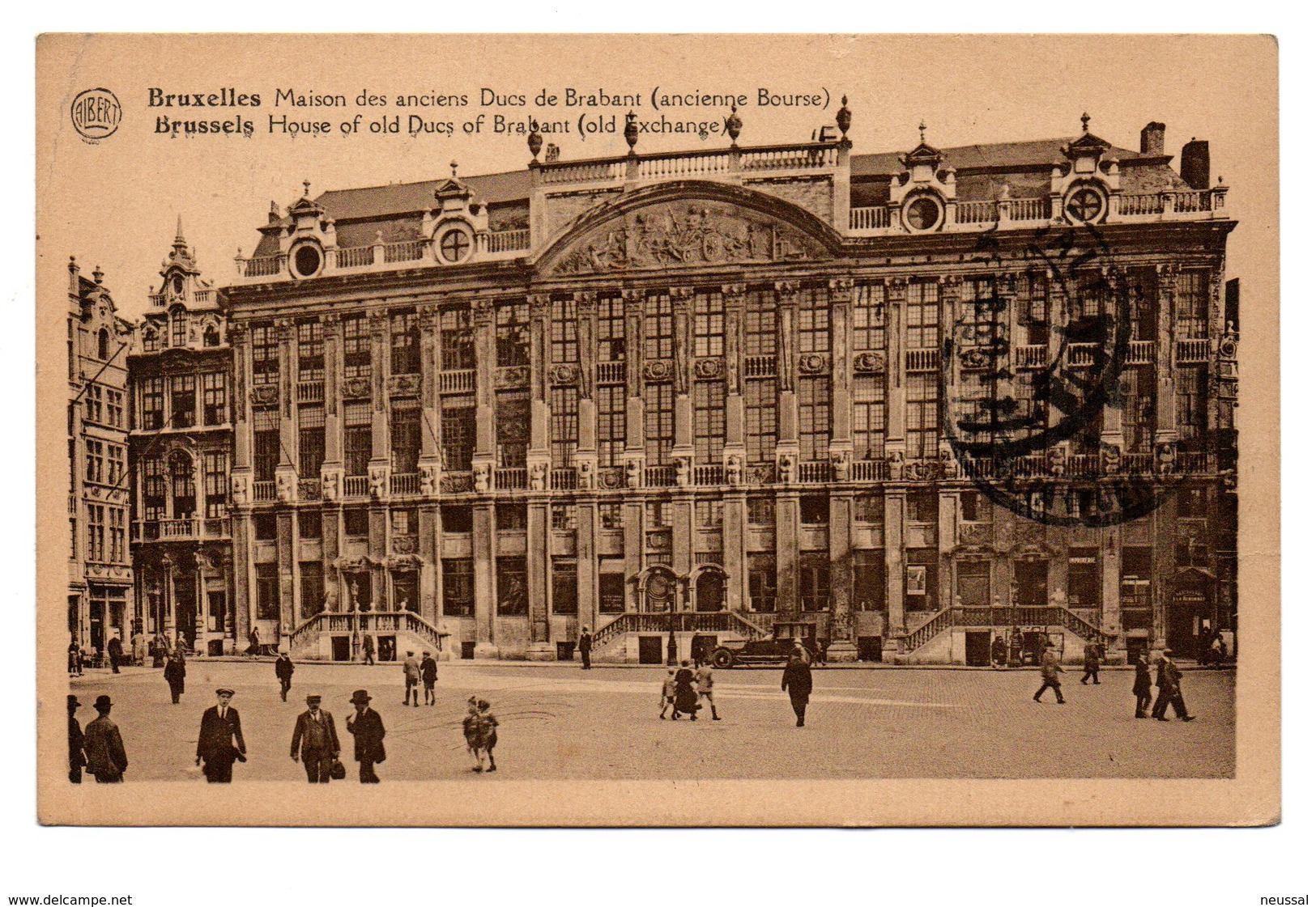 tarjeta postal de bruxelles, maison des anciens ducs de brabant. circulada