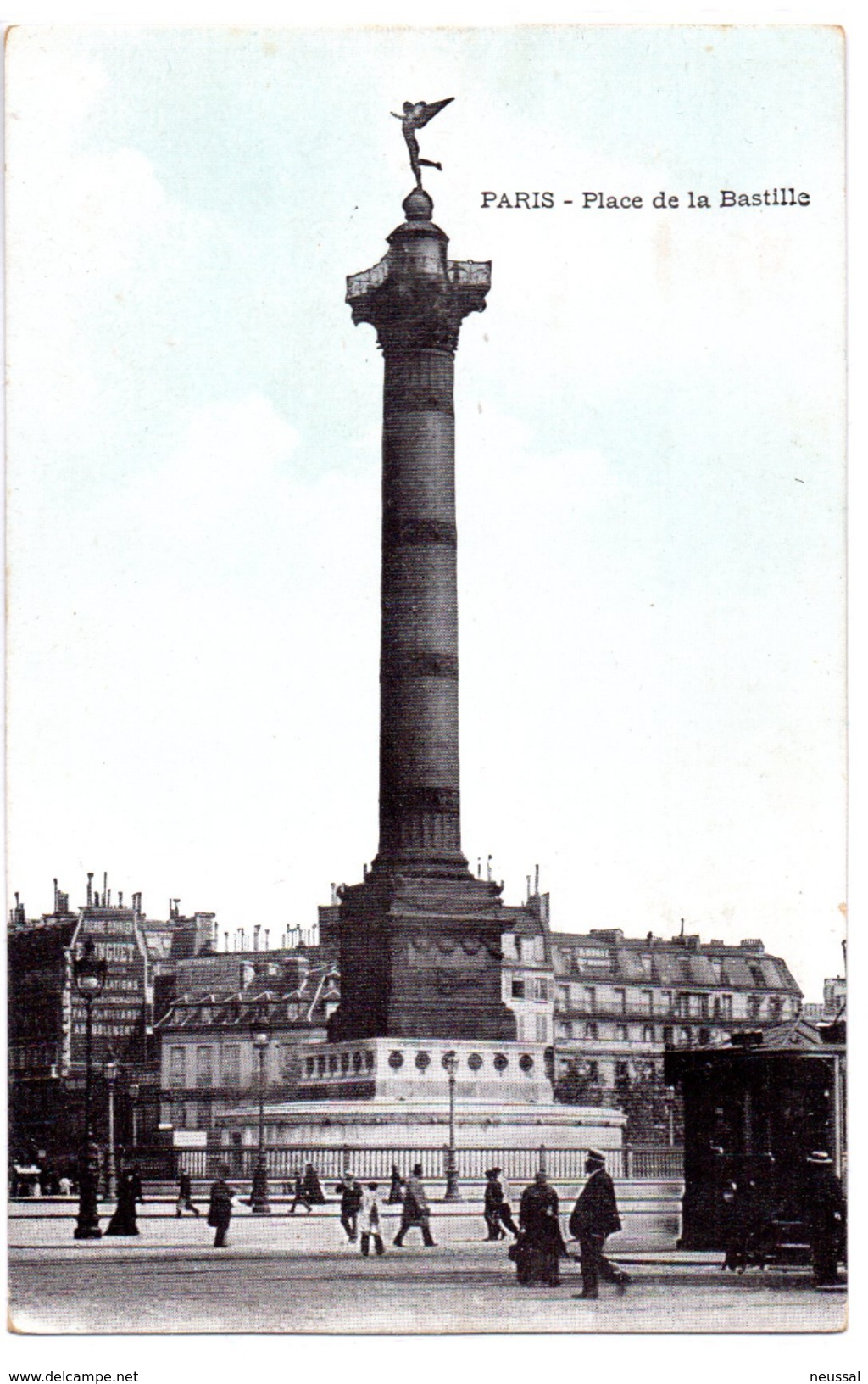 tarjeta postal  de Paris. Place de la bastille