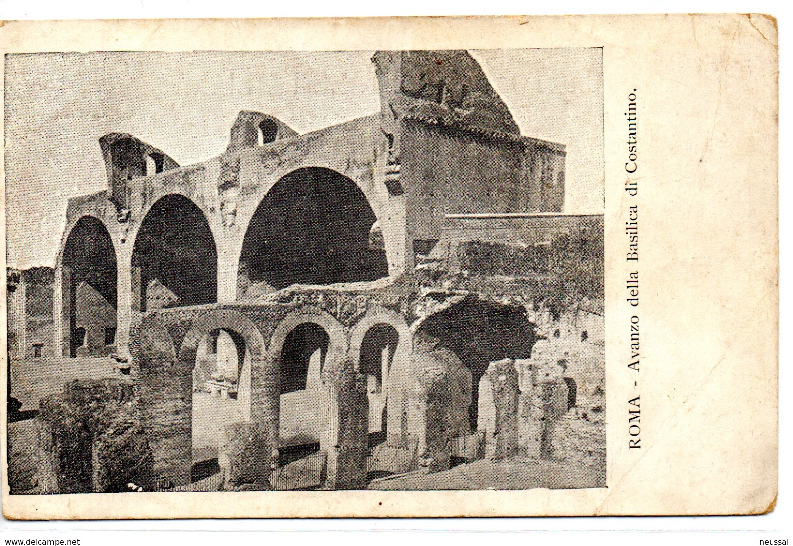 tarjeta postal  de Roma.BAsilica de costantino