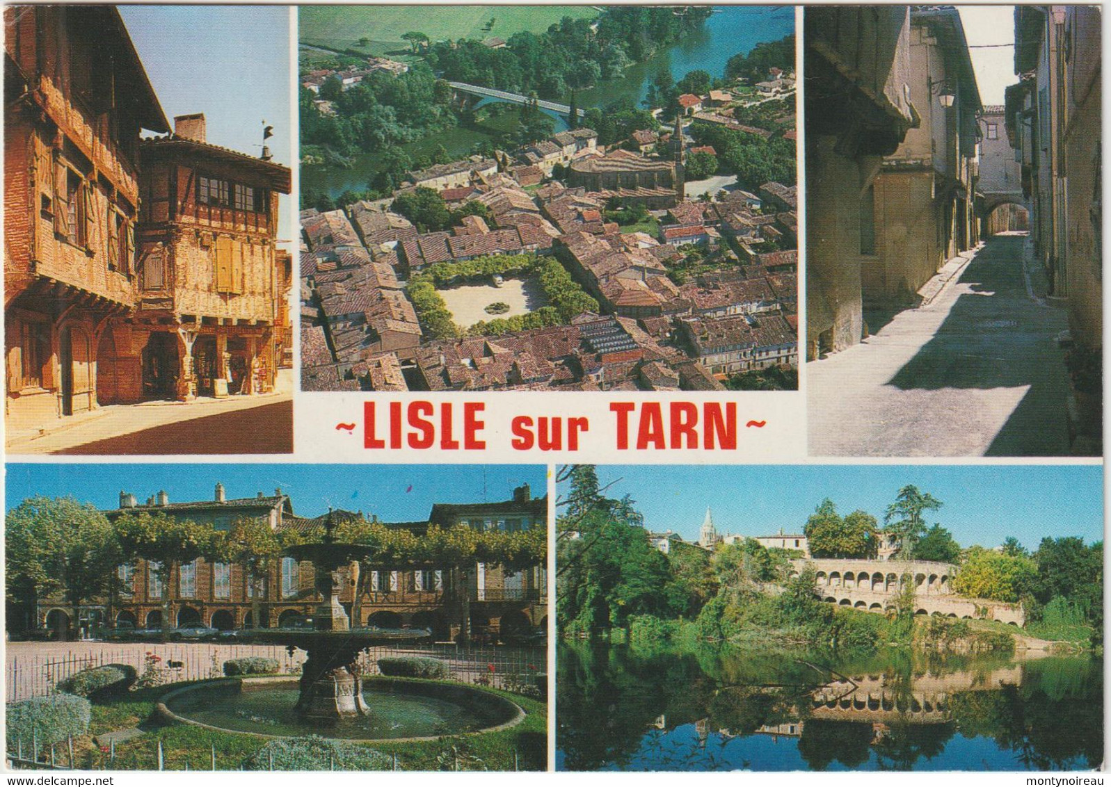 Tarn : LISLE  sur  TARN : vue  aérienne  1988