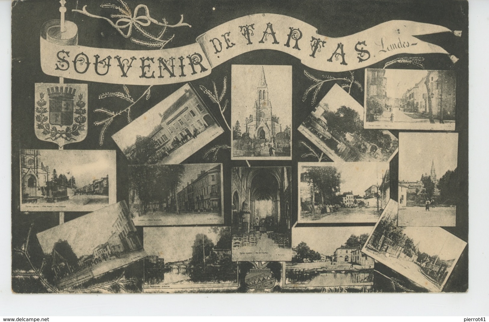 TARTAS - Jolie carte vues multiples "Souvenir de TARTAS "