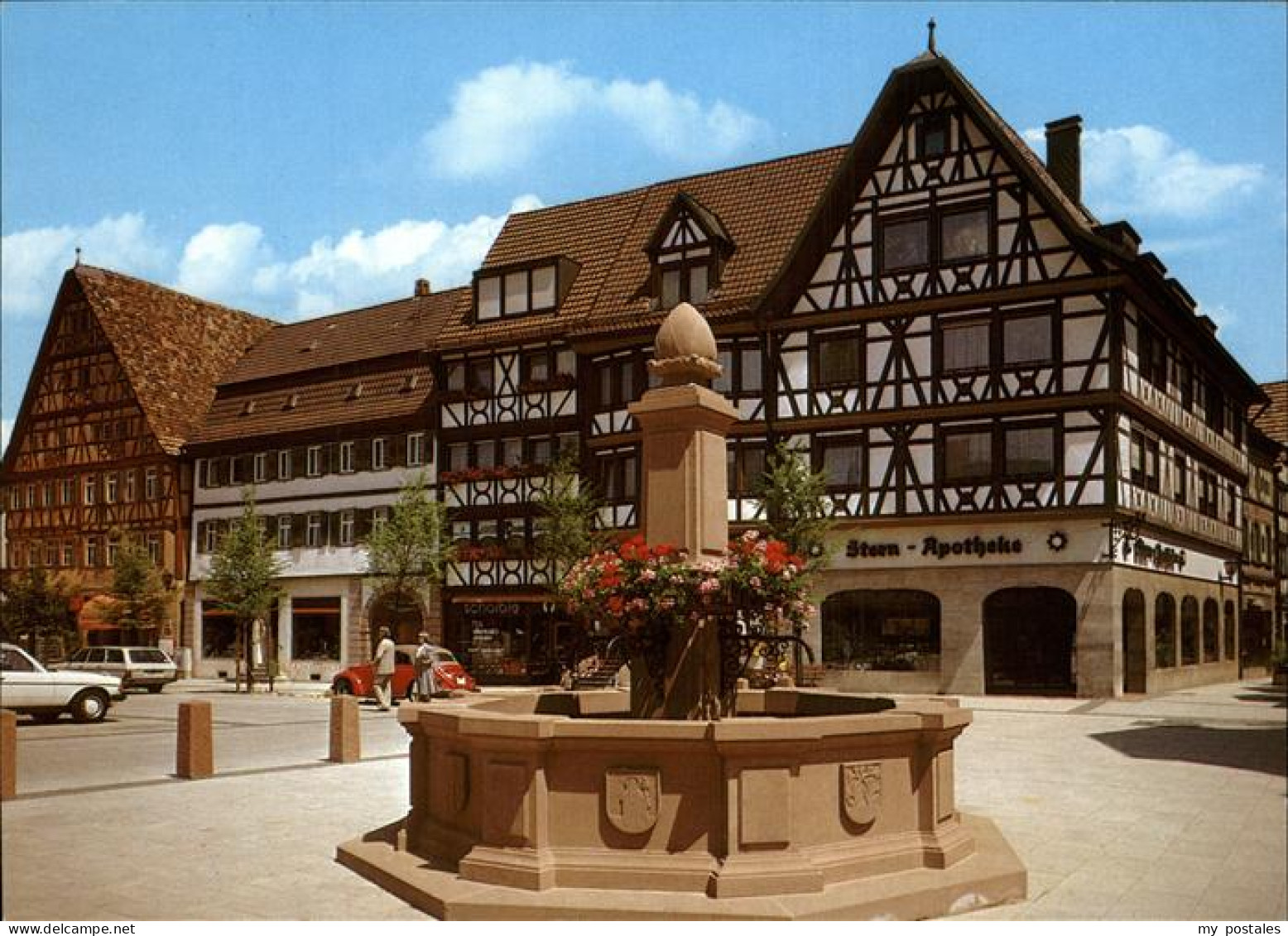 Tauberbischofsheim Marktplatz mit Brunnen