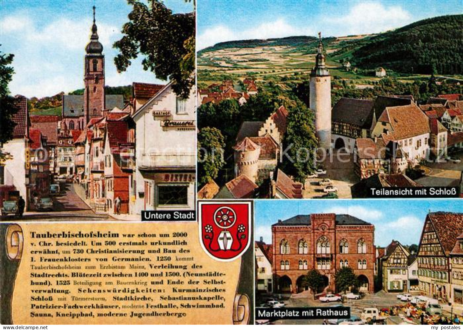 Tauberbischofsheim Untere Stadt Schloss Marktplatz Rathaus