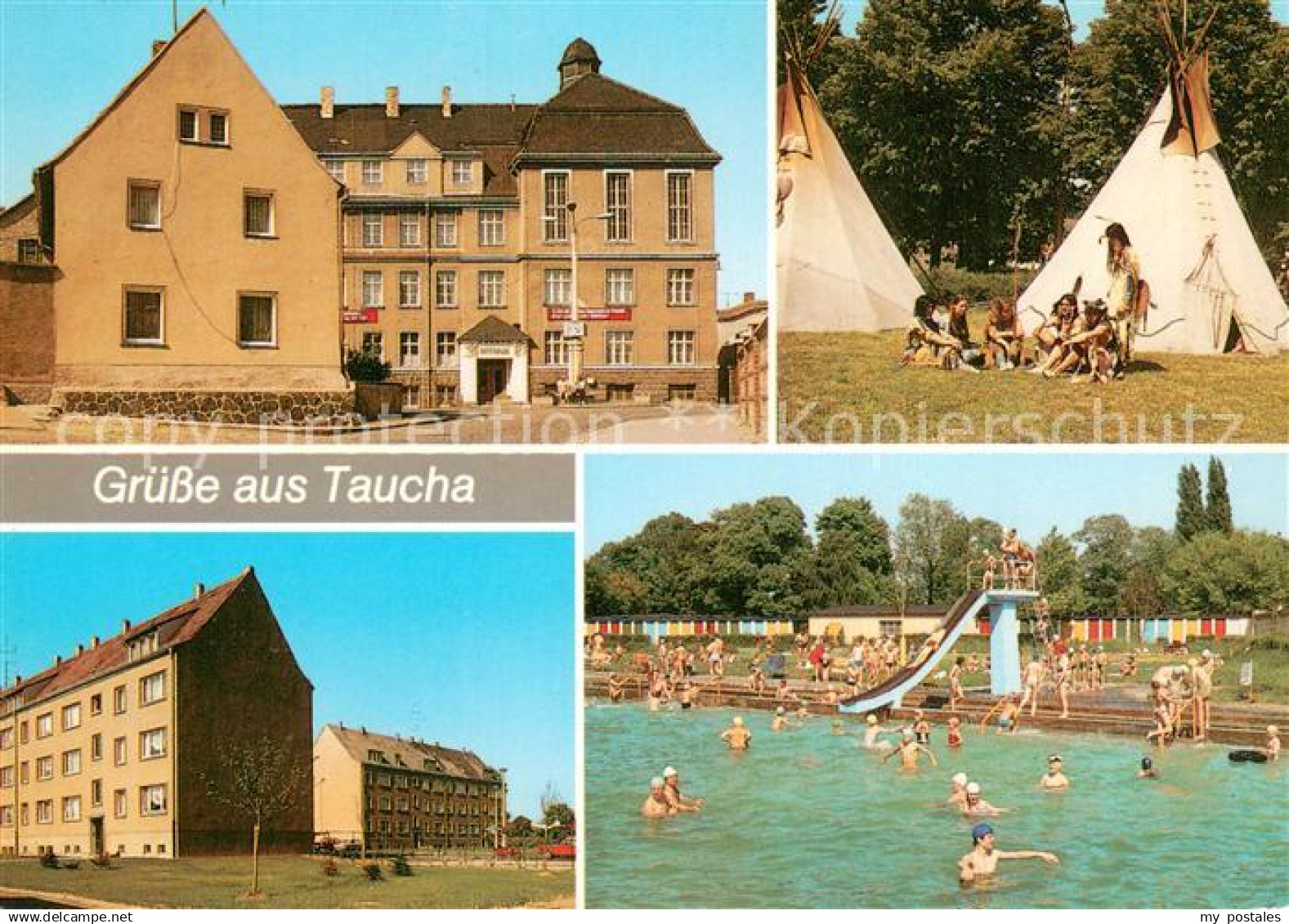 Taucha Sachsen Rathaus AG Indianistik Dewitzer Strasse Stadtbad