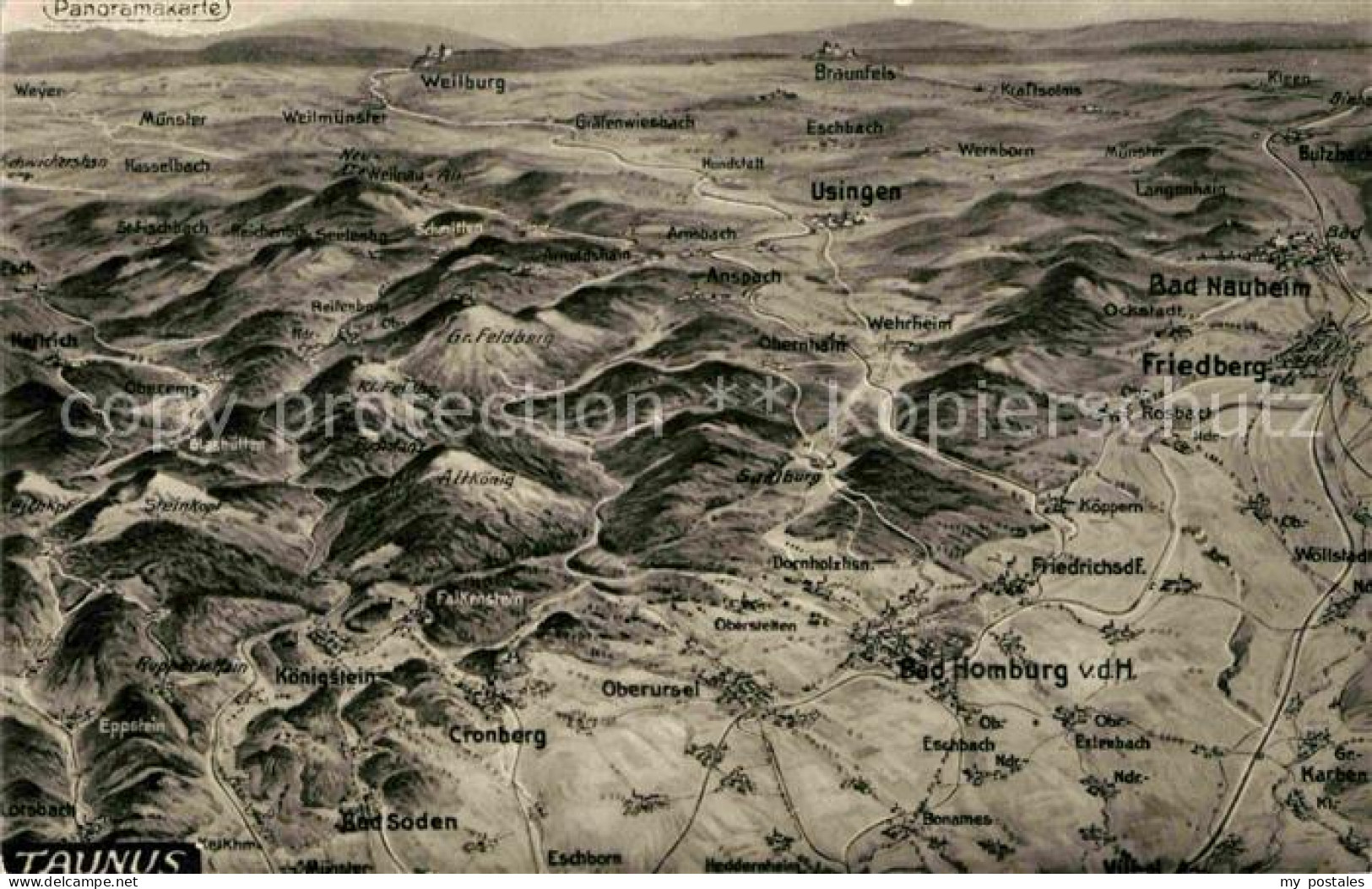 Taunus Region Landkarte