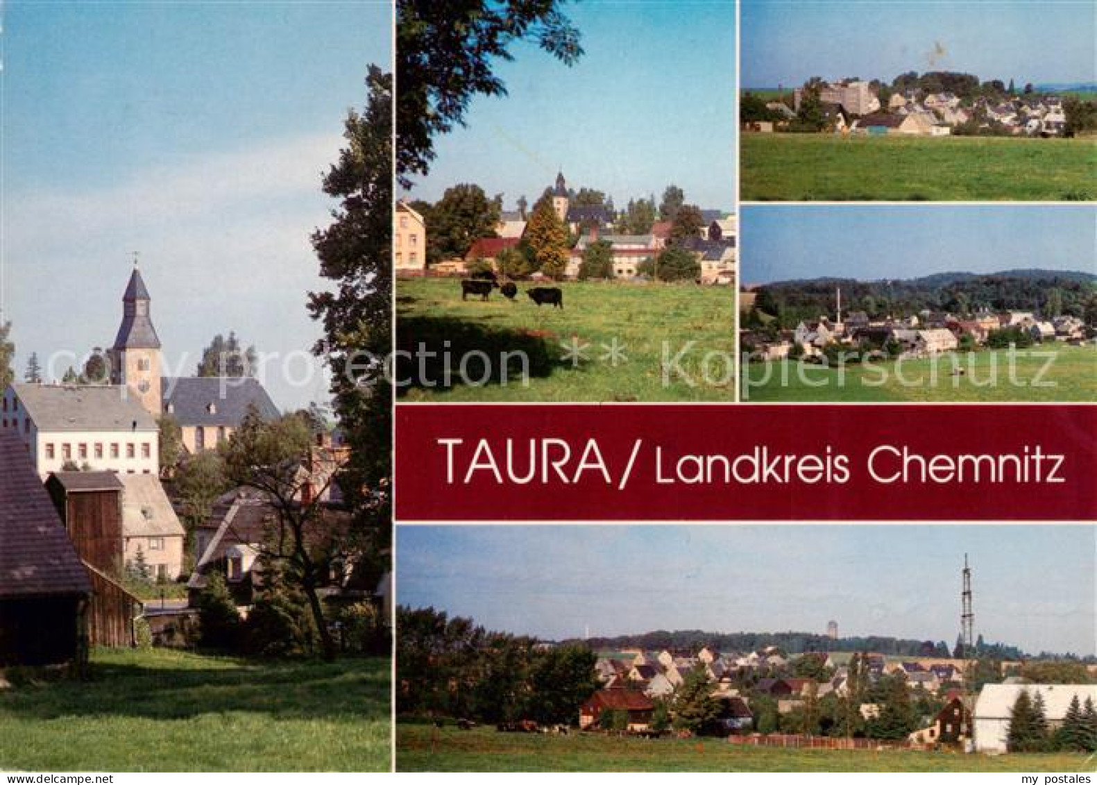 Taura Burgstaedt Kirche Teilansichten Blick zum Taurastein