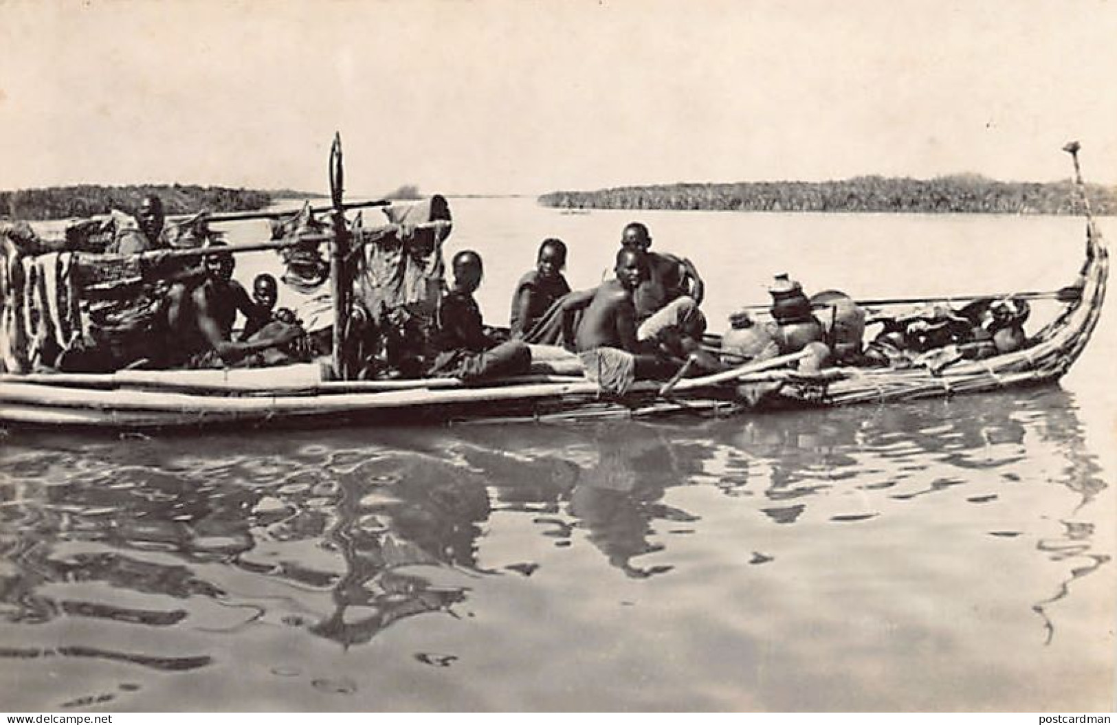 Tchad - Sur le Lac Tchad - Le Kadeï, pirogue en papyrus - Ed. Société Algérienne des Transports Tropicaux