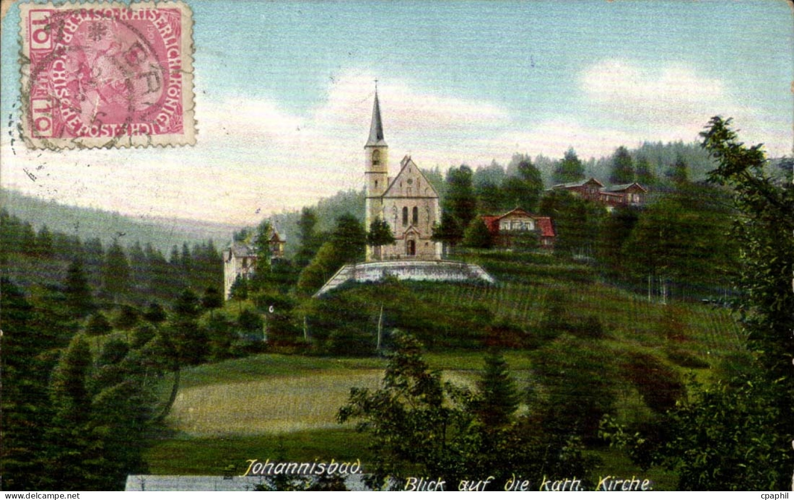 Tchequie - Johannisbad - Janske La¡zn? - Blick auf die Katholische Kirsche - CPA