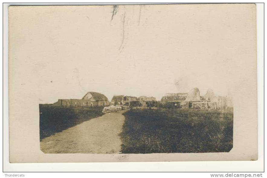 te identificeren  originele Duitse fotokaart   1914-18 - 2 scans tekst