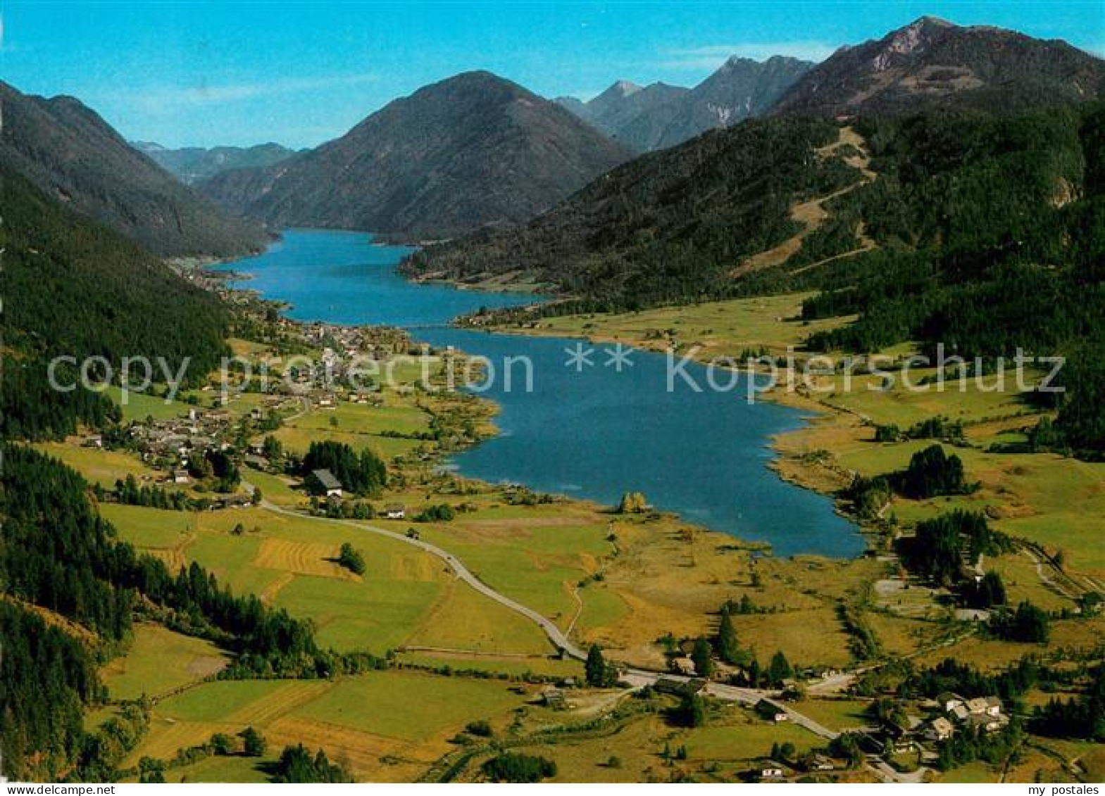 Techendorf Weissensee Fliegeraufnahme mit Weissensee