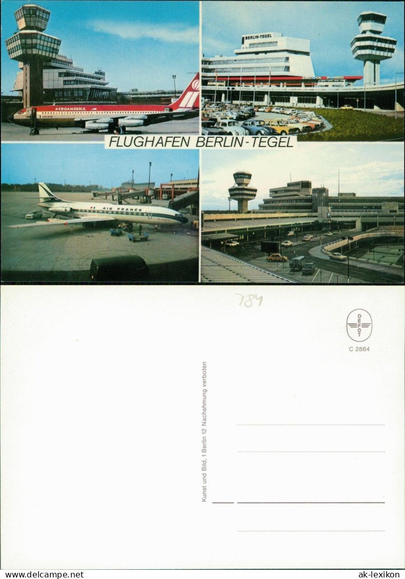 Tegel-Berlin Flughafen Berlin Tegel verschiedene Ansichten mit Flugzeug 1975