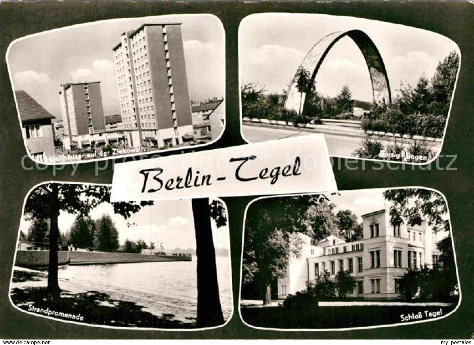 Tegel Hochhaeuser Ziekowstr Borsig Bogen Strandpromenade Schloss Tegel