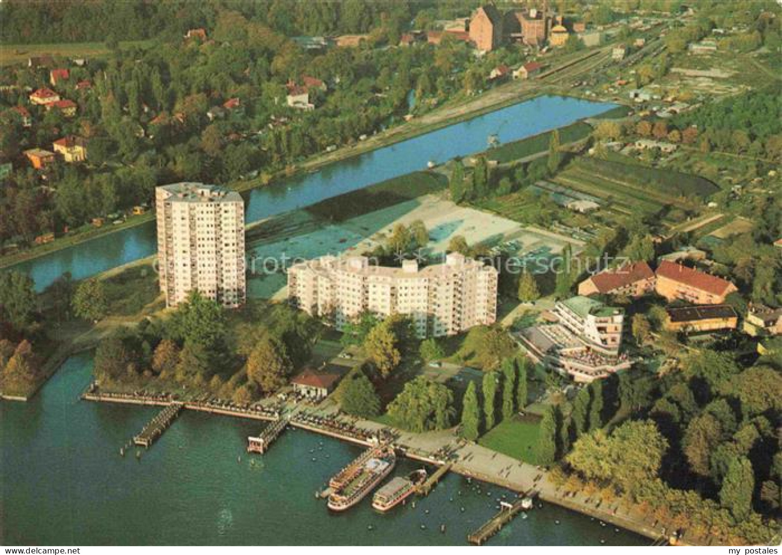 Tegel REINICKENDORF BERLIN Dampferanlegestelle Tegeler See Fliegeraufnahme