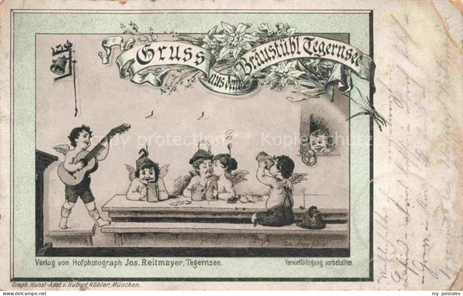 Tegernsee Bayern Braeustuebl Tegernsee Karikatur